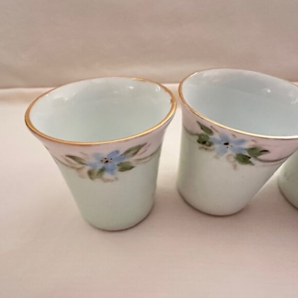 Set Three Vintage Geisha Girl Shadow Shot Glasses - Picture 10 of 11